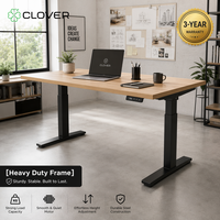 Table de bureau assis-debout moderne à double moteur, réglable en hauteur, en métal, robuste, pour l'Amérique du Nord