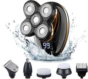 เครื่องโกนหนวดไฟฟ้าแบบชาร์จได้ 7 ใบมีด สำหรับผู้ชาย รุ่นปรับแต่งได้ โกนศีรษะได้ ขายส่ง - Product Image 1