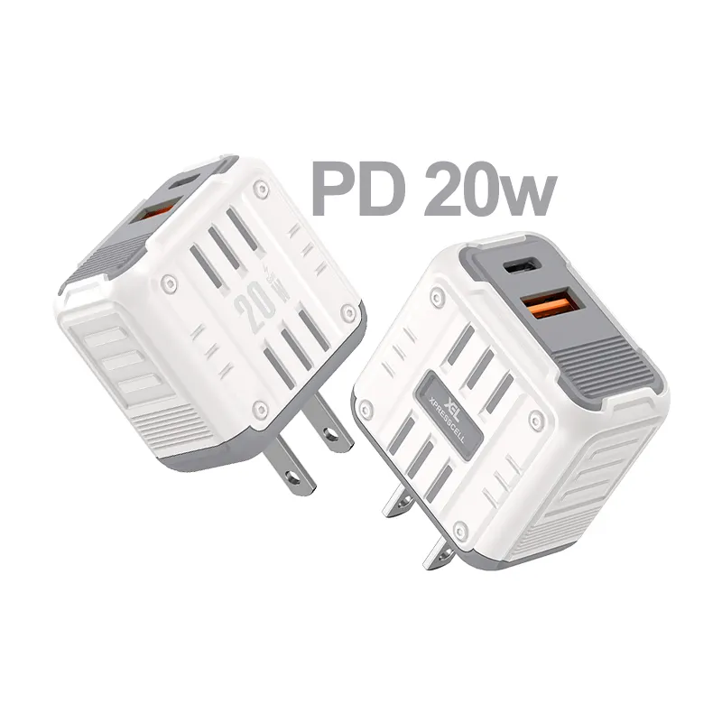 Accessoires de téléphone Cordon de données Adaptateur secteur Set QC PD 20 Watt Charge rapide USB C Chargeur pour téléphone portable