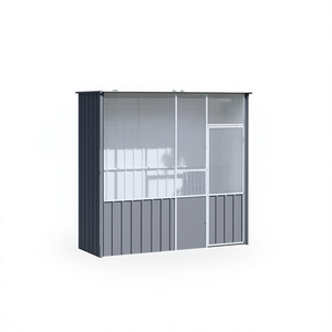 Cage à oiseaux en acier galvanisé anthracite 84,6x30,7x78,7 pouces, durable, moderne, pour l'intérieur - Product Image 1