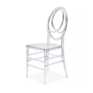Chaises de mariage transparentes américaines Phoenix, chaise d'appoint empilable à dossier Queen Anne en transparent, chaises en polycarbonate pour événements - Product Image 1
