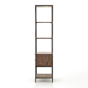 Estantería de almacenamiento de madera <span class=keywords><strong>estrecha</strong></span> y alta al por mayor, estantería de 5 niveles <span class=keywords><strong>con</strong></span> cajón, sala de estar rústica, regalo para amantes de la decoración del hogar - Product Image 3