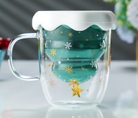 Tasses à café en verre personnalisées Accessoires cadeaux Boîte de Noël créative Logo Article surprise Style Pcs Design Emballage Caractéristique
