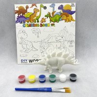 Nouveauté Blanc Embryon Divers Dinosaure 3D Art Peinture Kit Vinyle Fluide Peinture Poupée pour Enfants Artisanat et Arts
