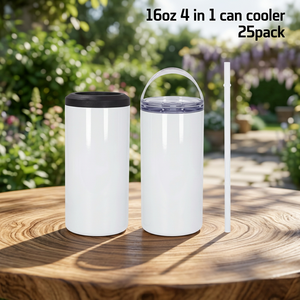 USA stock Stainless Steel Vacuum Insulated 16oz 4 in 1 Tumbler with Lid Travel Mug Double Wall Minimalist Design - Product Image 2