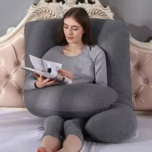 カスタムスーパーソフトグレーコットンカバーU字型フルボディマタニティ枕妊娠枕OEKO-TEX認定 - Product Image 6