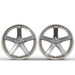 Jantes forgées sur mesure 2 pièces haute performance, design à 5 branches chromées profondes, entraxes 5*112/5*114.3 pour <span class=keywords><strong>BMW</strong></span> T6061-T6 - Product Image 2