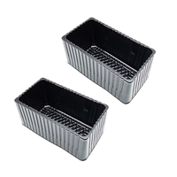 Barquettes d'emballage en plastique thermoformé rectangulaires noires jetables personnalisées pour produits ménagers