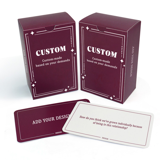 Customized Couple Dialogue and Question-answer Game Paper Cards with Recyclable Material and Custom Shape Options