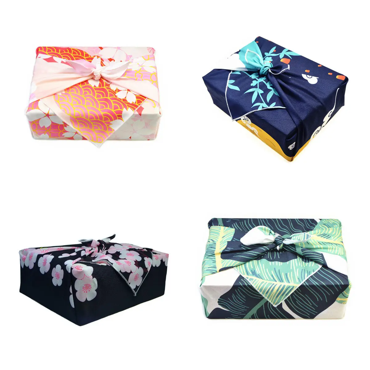 Toptan japon geleneksel Bento kutu ambalaj bezi eko hediye paketi furoshiki
