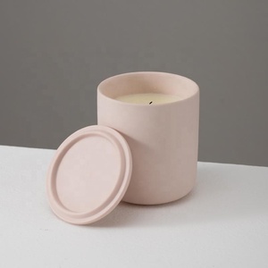 YBH, gran oferta, tarro de vela de porcelana para decoración nórdica para el hogar con tapa, cilindro de arcilla de Color para hacer velas para Navidad - Product Image 3