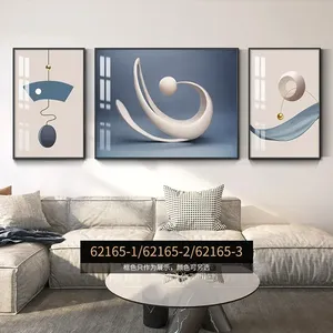 Quadro da Parete di Lusso in Porcellana Cristallina Nordica <span class=keywords><strong>con</strong></span> Stampa, Cornice in Lega di Alluminio, Dipinto Astratto Industriale su Tela per Arredamento Moderno - Product Image 4