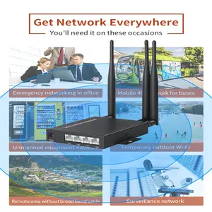 Router LTE 300Mbps untuk Industri, Antena Sinyal Tinggi Super Kuat SMA Cat6 Wifi Pintar RJ45 4 Port LAN Modem 4G CPE