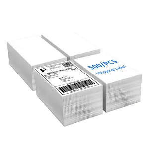 最新6x4热标签直接标签4x6贴纸卷50x30便宜的好价格透明乙烯基运输热标签