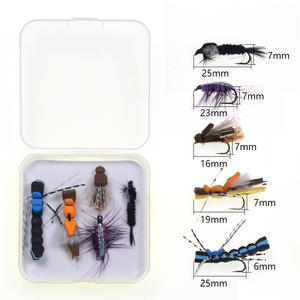 Pêche à la <span class=keywords><strong>mouche</strong></span> Kit de mouches avec boîte à mouches fliegenbinden San Juan Worm <span class=keywords><strong>Euro</strong></span> Nymphs Fliegenfischen Koder Wooly Bugger - Product Image 2