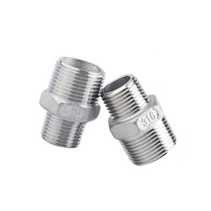 ข้อต่อเหล็กกล้าไร้สนิม 304 แบบหกเหลี่ยมเกลียวนอก ขนาด 1 นิ้ว สำหรับท่อตรง - Product Image 1