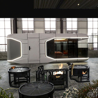 Maison préfabriquée durable de luxe de structure en acier pour l'utilisation d'hôtel de ferme de ressource capsule minuscule mobile de l'espace