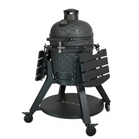 AUPLEX Premium Céramique Asador Céramique 18 Pouces Barbecue au Charbon Kamado Cuisine Extérieure BBQ