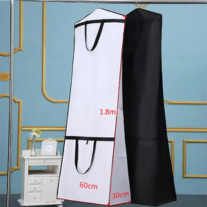 Portable High Quality Custom Foldable Non-woven Water Resistant Eco-friendly Garment <strong>Dress</strong> Storage <strong>Box</strong> Zipper for <strong>Wedding</strong> <strong>Dress</strong> - Product Image 4