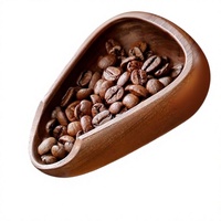 Plateau de pesée moderne et écologique en bois massif, durable, pour café et thé, avec filtre à eau, forme ronde, outil de tri pour préparation manuelle