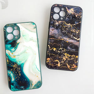 เคสกระจกนิรภัยสำหรับ <span class=keywords><strong>iPhone</strong></span> 13,เคสโทรศัพท์มือถือลายหินอ่อนหรูหราพิมพ์ UV ตามสั่งสำหรับโทรศัพท์ <span class=keywords><strong>iPhone</strong></span> Android - Product Image 3