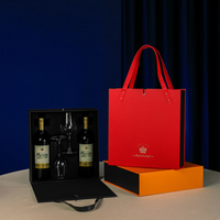 Coffret cadeau pour vin avec logo personnalisé et insert pour bouteille, pour l'emballage de bouteille unique, les cadeaux de détail, la promotion des vignerons et les événements