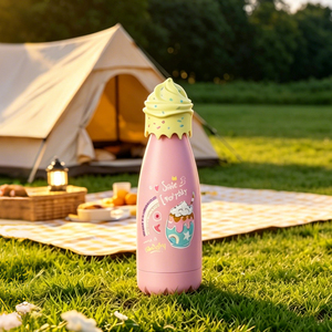 Bouteille d'eau pour enfants en acier inoxydable de qualité alimentaire sans BPA, thermos isolé sous vide avec couvercle amovible à motif de dessin animé mignon - Product Image 6