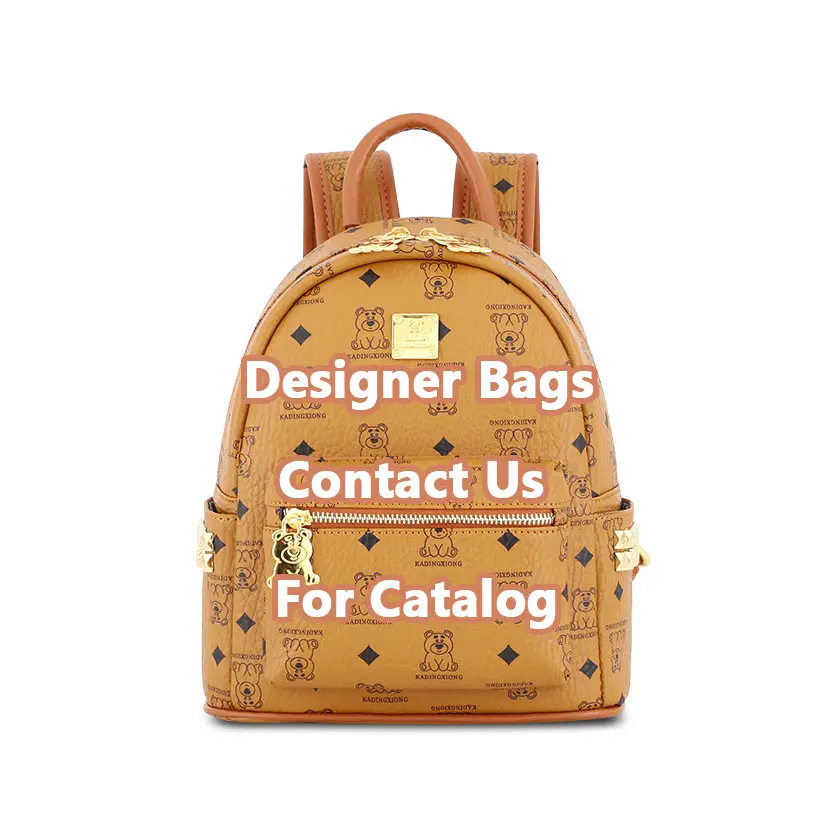 Hot Sale Casual Men Women Bag Large Capacity Bear Print Luxury Double Shoulder Bag Designer Cute Backpack