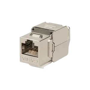 Günstiger Fabrik preis Schlankes Profil 90 Grad RJ45 CAT5E CAT6 CAT6A Geschirmte Keystone-Buchsen RJ45 Modular Plug Zink legierung BEWISOLNK