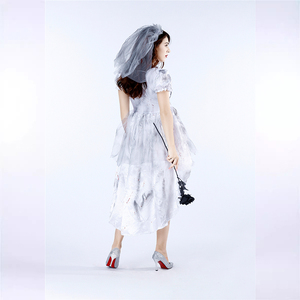 Pareja Vampiro Fantasma Novia Disfraz Mujeres Hombres <span class=keywords><strong>Halloween</strong></span> Mascarada Cosplay Zombie Novio y Novia <span class=keywords><strong>Disfraces</strong></span> <span class=keywords><strong>de</strong></span> fiesta <span class=keywords><strong>de</strong></span> lujo - Product Image 6