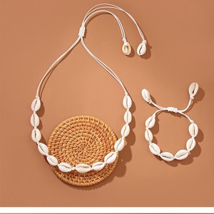 Seashell Necklace And <b>Bracelet</b> Set For Women Beach Style <b>Shell</b> Jewelry Gift Fashion Accessory - Product Image 2