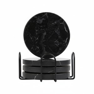 Juego de posavasos de mármol martillado de venta de exportación para cócteles café y todo lo demás disponible para la venta - Product Image 1