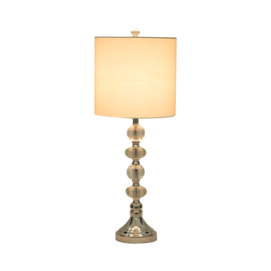 Lampade da tavolo in cristallo con paralumi bianchi per soggiorno, camera da letto, decorazione d'interni. - Product Image 2