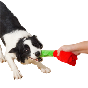 Toptan özel kırmızı gül otomatik interaktif köpek çiğneme oyuncakları noel köpek oyuncak hediye Pet köpek sevgililer oyuncak - Product Image 6