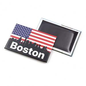 Aimants de réfrigérateur en étain personnalisés avec logo, souvenirs de Boston, cadeaux artisanaux, aimants photo en étain - Product Image 3