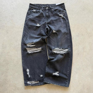 بنطال جينز رجالي مخصص للرجال جينز جينز فضفاض من الدنيم الخام للرجال جينز دينيم بحافة ضيقة - Product Image 3