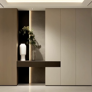 Thiết kế mới Hiện Đại Trắng óc chó freestanding ván dăm Giày Tủ lối vào hành lang - Product Image 2