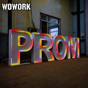 Letrero Luminoso LED RGB de Neón Gigante de 4 Pies para Decoración de Exteriores WOWORK 2026, Letras y Números para Decoración de Fiestas de Graduación y Bodas - Product Image 1