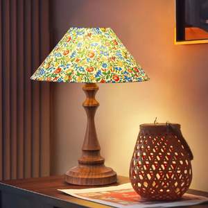 Lampe de table en bois massif vintage française, style wabi-sabi, rétro américain, pour la décoration de chambre à coucher haut de gamme, salle d'étude, lampe rétro américaine - Product Image 4