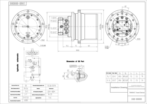 Moteur de translation hydraulique SK45SR pour mini-excavatrice, pièces de rechange PY15V00005F1 PY15V00006F2 - Product Image 2