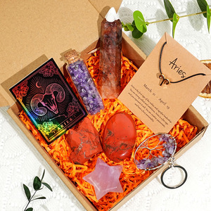Juego de Piedras de Cristal Naturales de los 12 Signos del Zodiaco, Personalizado al por Mayor, Cristales de Sanación de Chakra Reiki, Regalos de Alta Gama para Meditación Espiritual - Product Image 3