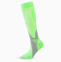 Chaussettes de compression tricotées pour l'hiver, pour les sports de plein air, chaussettes de football en polyester à motif lettres, coupe haute