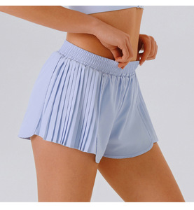 Shorts Deportivos para Mujer de Secado Rápido, Cintura Elástica, Pliegues Laterales, Anti-Transparencia, con Bolsillo Lateral Integrado, para Yoga y Atletismo, Venta al Por Mayor - Product Image 2