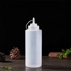 500ml 1000ml LDPE Plastic Soft Squeeze Bottle For Sauce Condiments Ketchup Wholesale