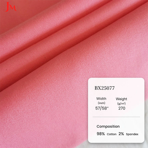 Tela de Sarga de Algodón con <span class=keywords><strong>Spandex</strong></span> de Múltiples Colores Personalizada JM, Tela de Sarga de Algodón para Ropa - Product Image 2