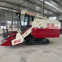 Moissonneuse-batteuse chenillée d'occasion FMWORLD 4LZ-8.0 de haute qualité pour riz paddy – Prix compétitif