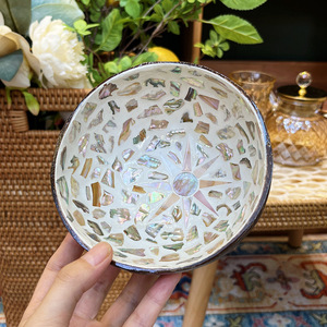 Hot bán thân thiện với môi bát với xử lý dừa vỏ nến chủ muỗng ngã ba biểu tượng tùy chỉnh thủ công mỹ nghệ Xuất xứ Bát - Product Image 2