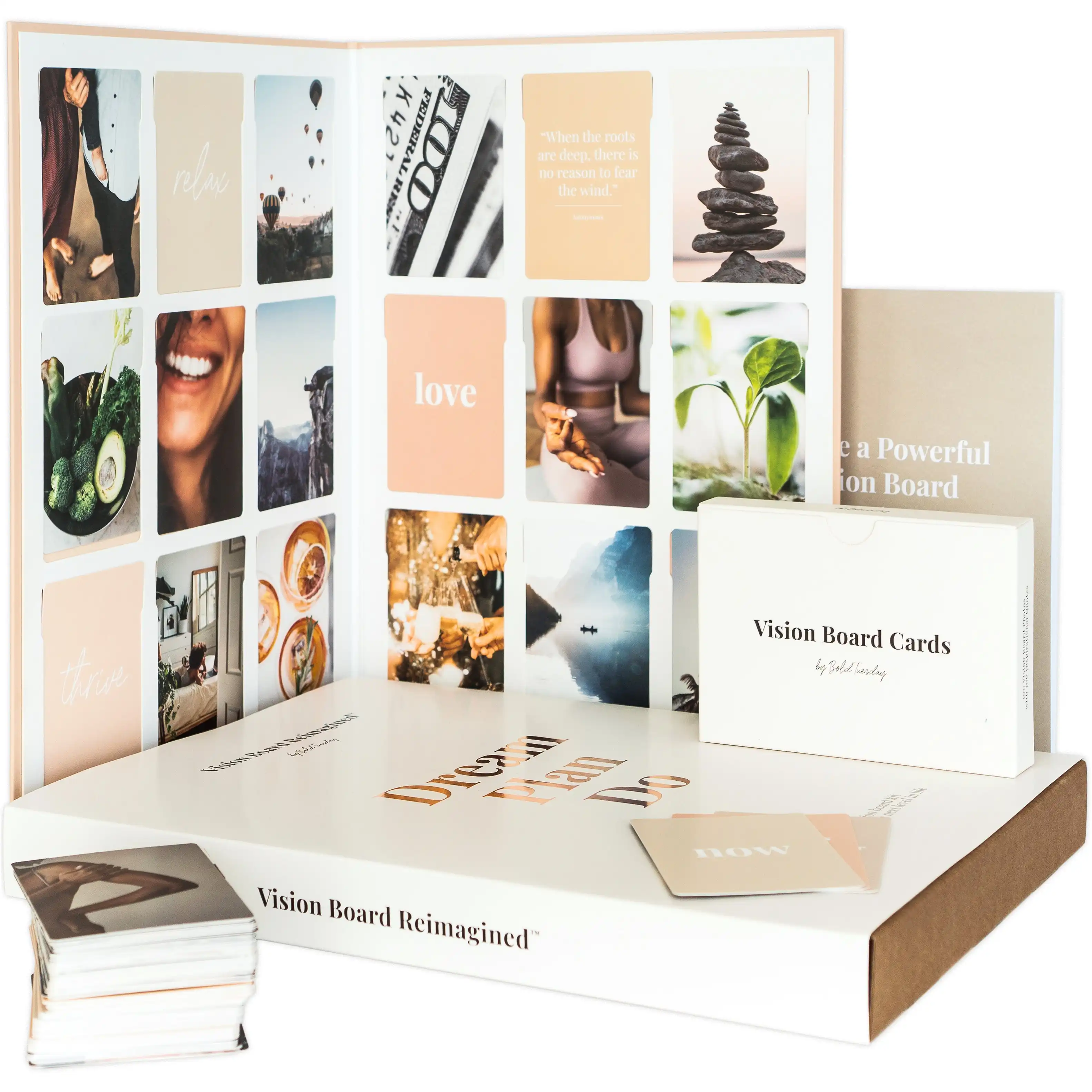 Vision Board Magazine Kit Planner Organizer Vision Board Clip Art Journal Book con carte e pianificatore per le donne