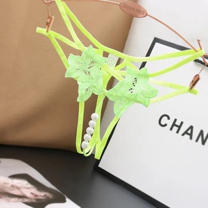 Mutandine da donna Sexy Lingerie Sexy perizoma di perle apertura sul cavallo G-strings tentazione biancheria intima da donna mutande erotiche femminili - Product Image 4