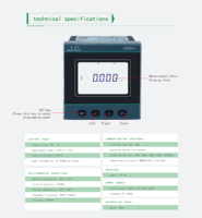 EASTSONG ES96Y-I Amperímetro Digital Monofásico de CA 5A 1A, Medidor de Corriente de Panel RS485 Modbus RTU Clase 0.5 con Pantalla LED IP65 para Alta Temperatura